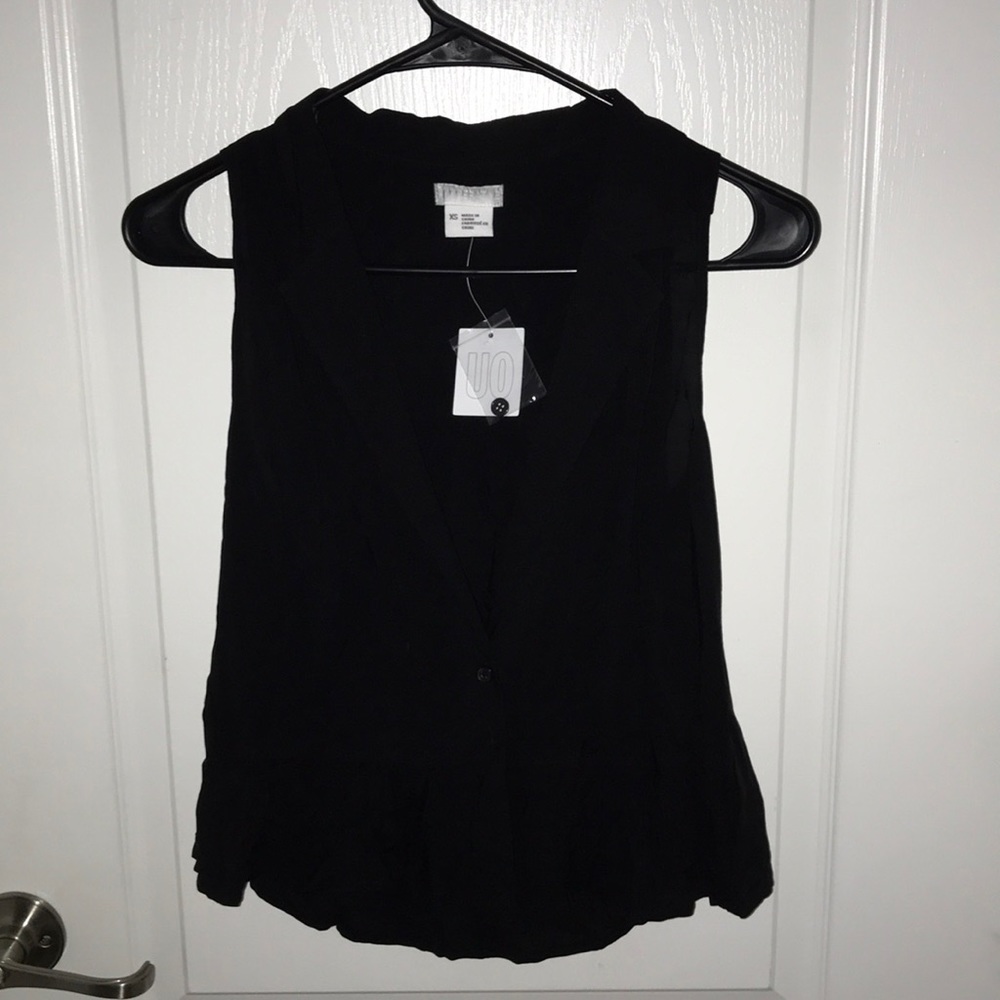 black button down blouse